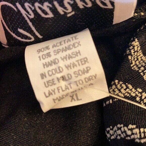 Channa Cardigan Sweater Womens XL Black Zebra Slinky Stretch Shimmer Formal - Picture 10 of 12